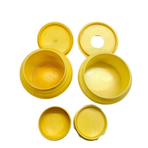 Pyralin Du Barry FRENCH IVORY / Celluloid 3 Pcs Vanity Set Hair Reciever Vintage - Picture 6 of 16